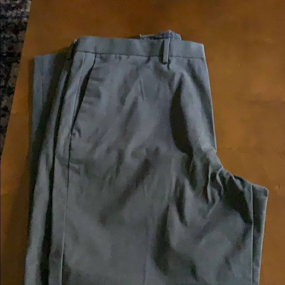 Stretch non iron flat front pants